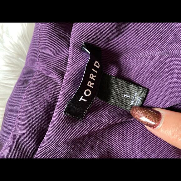 Torrid Open Drape Front Purple Cardigan Jacket Women’s Plus Size 1X - Picture 7 of 13